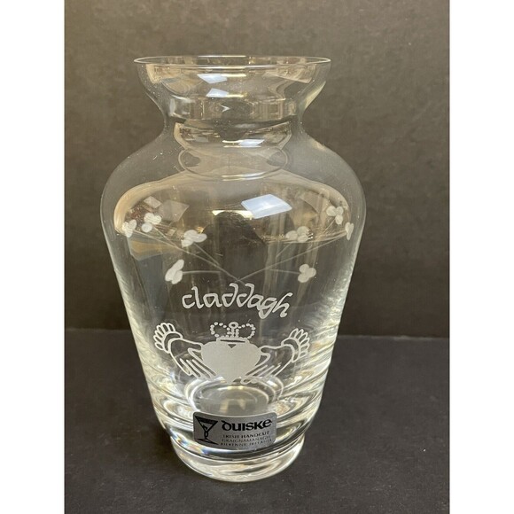 DUISKE IRISH HANDCUT GLASS-Posey Vine Vase Wedding Ring - Picture 3 of 9